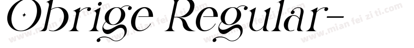 Obrige Regular字体转换